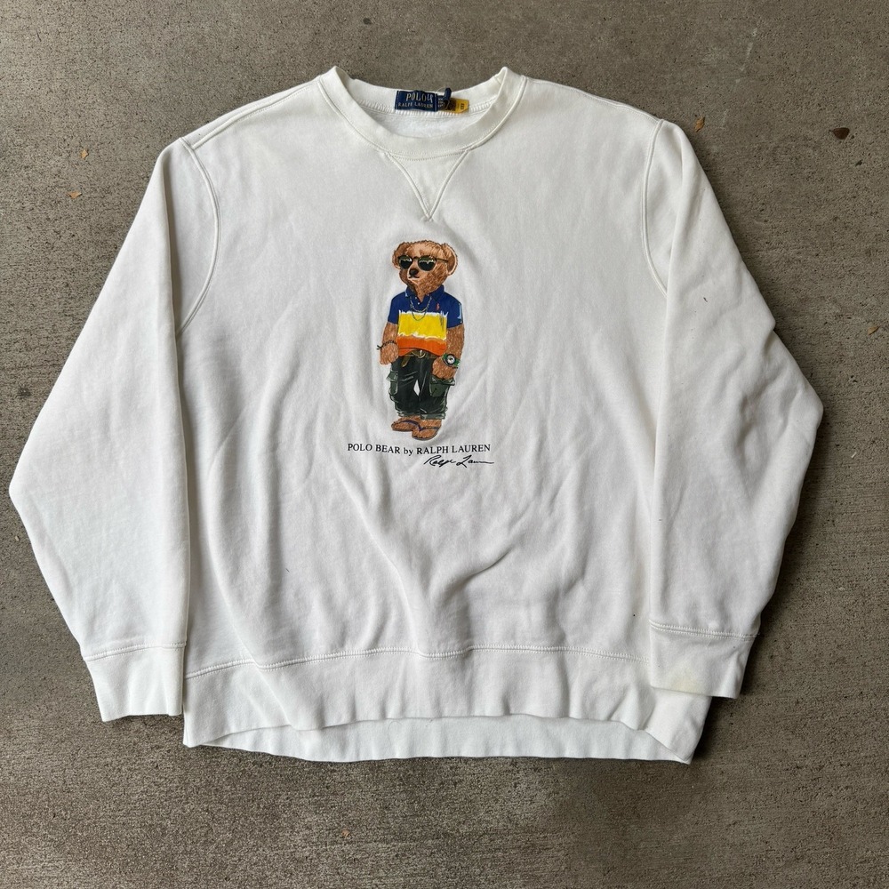 Polo Ralph Lauren Polo Bear Crewneck Sweatshirt White XXL